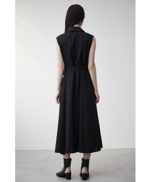 AZUL by moussy（アズールバイマウジー）の「SINGLE FLAP GILET ONEPIECE/シングルフラップジレワンピース（ワンピース・レディース・ライトカーキ/ブラック/ライトベージュ・SMALL/MEDIUM）」の9枚目の写真