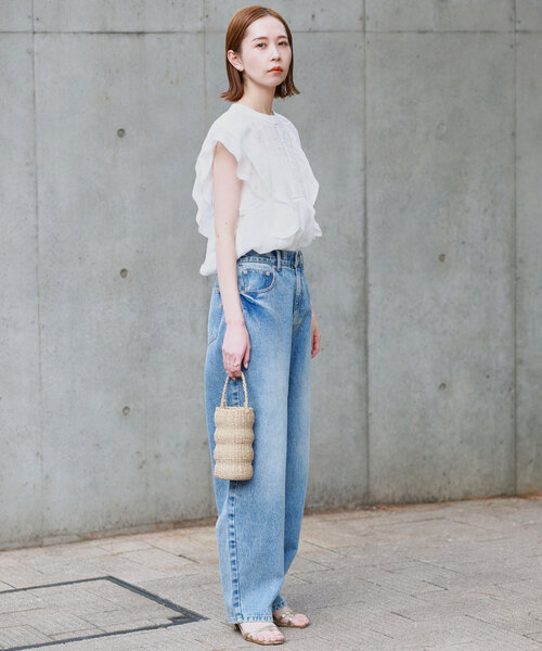 ラミーフリルピンタックブラウス（シャツ/ブラウス）｜SLOBE