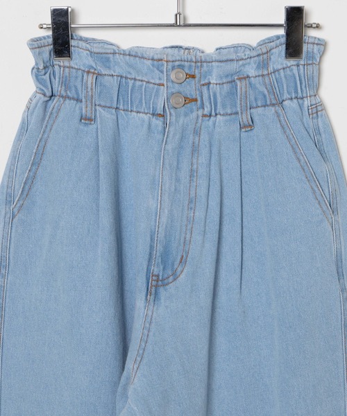 WEGO（ウィゴー）の「WEGO/【マルチサイズ】ウエストフリルタックテーパードデニムパンツ（デニムパンツ・レディース・ライトインディゴブルー/コバルトブルー・X-SMALL/SMALL/MEDIUM/LARGE）」の18枚目の写真