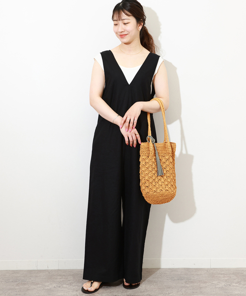 JOURNAL STANDARD relume（ジャーナルスタンダード　レリューム）の「《追加》RELUMEペーパーフリンジバッグ（ハンドバッグ・レディース・チャコールグレー/ネイビー/オレンジ/アイボリー・FREE）」の6枚目の写真