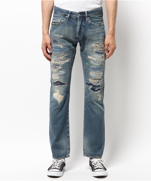 HYSTERIC GLAMOUR(ヒステリックグラマー)の「AR加工 デニムストレートPT(デニムパンツ・メンズ・インディゴブルー・34inch/29inch/30inch/32inch/28inch/31inch)」の16枚目の写真