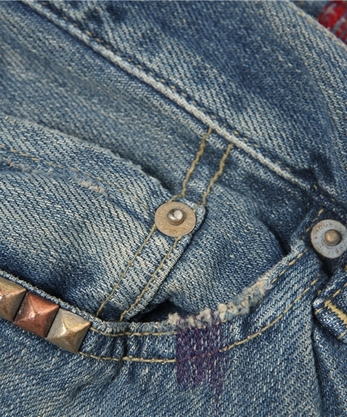 HYSTERIC GLAMOUR(ヒステリックグラマー)の「AR加工 デニムストレートPT(デニムパンツ・メンズ・インディゴブルー・34inch/29inch/30inch/32inch/28inch/31inch)」の11枚目の写真