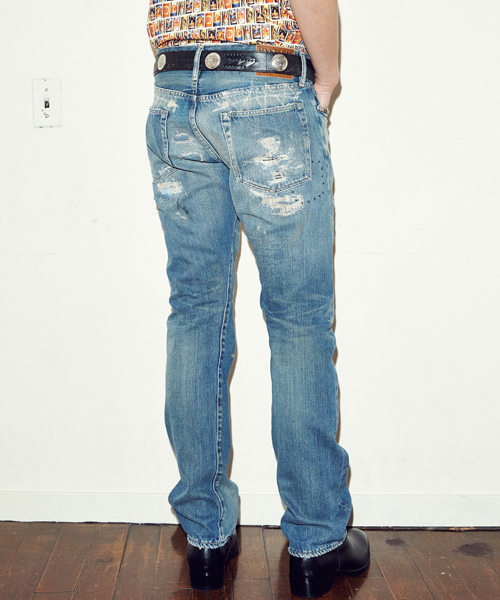 HYSTERIC GLAMOUR(ヒステリックグラマー)の「AR加工 デニムストレートPT(デニムパンツ・メンズ・インディゴブルー・34inch/29inch/30inch/32inch/28inch/31inch)」の13枚目の写真