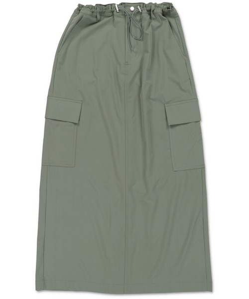 Lull（ルル）の「【Lull / ルル】撥水・速乾 / ナイロンカーゴスカート（スカート・レディース・ブラック/ライトカーキ・ONESIZE）」の11枚目の写真