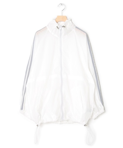 w closet（ダブルクローゼット）の「袖ラインナイロンジャケット（ブルゾン・レディース・ネイビー/サックスブルー/オフホワイト/エンジ/ブラック/カーキ・FREE）」の22枚目の写真