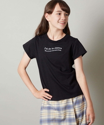 a.v.v（アーヴェヴェ）の「[160]ロゴ刺繍Ｔシャツ（Tシャツ/カットソー・キッズ）」