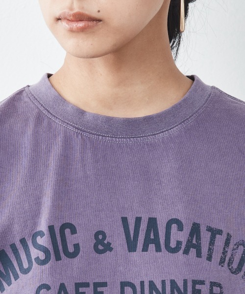 CHIC STYLE(シックスタイル)の「<大きいサイズ>綿100%ピグメント染ロゴプリントTシャツ シックスタイル(Tシャツ/カットソー・レディース・パープル/ネイビー系・5L/LL/4L/L/3L)」の17枚目の写真