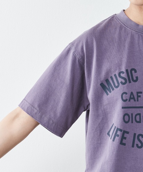 CHIC STYLE(シックスタイル)の「<大きいサイズ>綿100%ピグメント染ロゴプリントTシャツ シックスタイル(Tシャツ/カットソー・レディース・パープル/ネイビー系・5L/LL/4L/L/3L)」の20枚目の写真