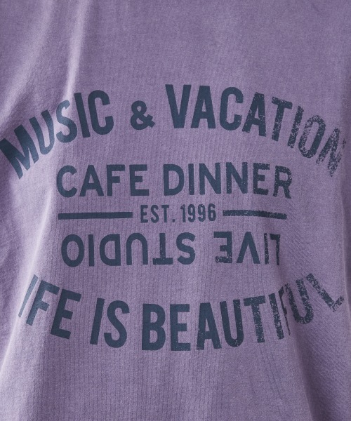 CHIC STYLE(シックスタイル)の「<大きいサイズ>綿100%ピグメント染ロゴプリントTシャツ シックスタイル(Tシャツ/カットソー・レディース・パープル/ネイビー系・5L/LL/4L/L/3L)」の21枚目の写真