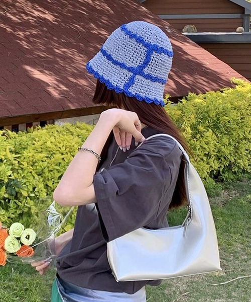 Revo.（レボ）の「雑材風 ラインスカラップ バケットハット（ハット・レディース・ブラウン/ベージュ/ブルー/アイボリー・FREE）」の20枚目の写真