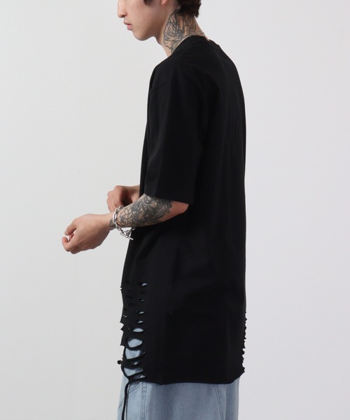 REGIEVO(レジエボ)の「REGIEVO ローズ刺繍古着風ビンテージTシャツ 半袖(Tシャツ/カットソー・メンズ・ブラック/オフホワイト・M/L)」の20枚目の写真