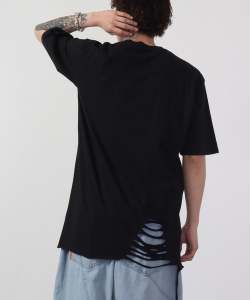 REGIEVO(レジエボ)の「REGIEVO ローズ刺繍古着風ビンテージTシャツ 半袖(Tシャツ/カットソー・メンズ・ブラック/オフホワイト・M/L)」の19枚目の写真