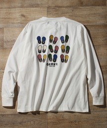【GERRY/ジェリー】ヘビーウェイト バックプリント+胸刺繍ロングスリーブTシャツ