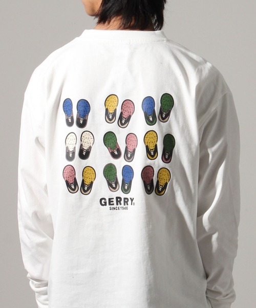 GERRY(ジェリー)の「【GERRY/ジェリー】ヘビーウェイト バックプリント+胸刺繍ロングスリーブTシャツ(Tシャツ/カットソー・メンズ・ブラック/ホワイト/グリーン・L/LL/M)」の13枚目の写真