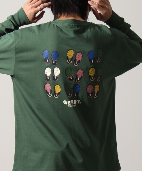 GERRY(ジェリー)の「【GERRY/ジェリー】ヘビーウェイト バックプリント+胸刺繍ロングスリーブTシャツ(Tシャツ/カットソー・メンズ・ブラック/ホワイト/グリーン・L/LL/M)」の21枚目の写真