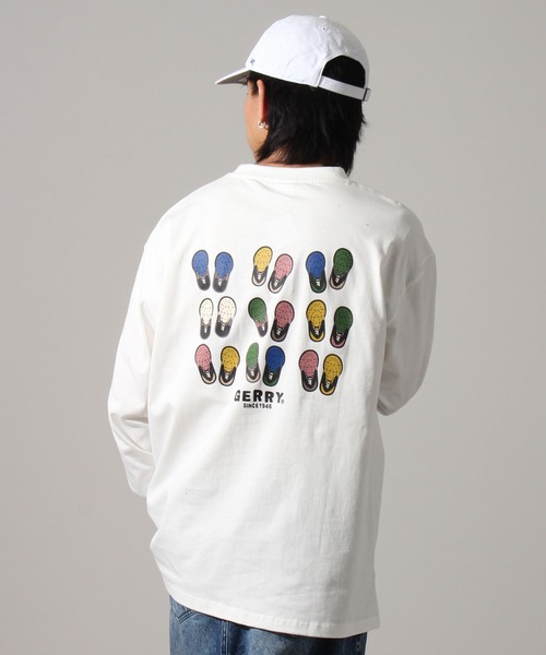 GERRY(ジェリー)の「【GERRY/ジェリー】ヘビーウェイト バックプリント+胸刺繍ロングスリーブTシャツ(Tシャツ/カットソー・メンズ・ブラック/ホワイト/グリーン・L/LL/M)」の12枚目の写真