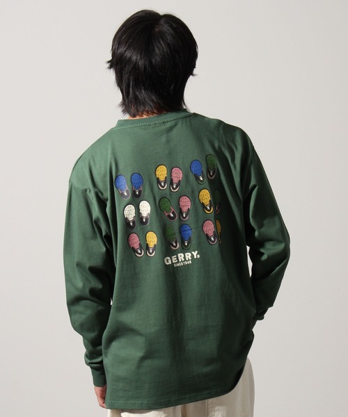 GERRY(ジェリー)の「【GERRY/ジェリー】ヘビーウェイト バックプリント+胸刺繍ロングスリーブTシャツ(Tシャツ/カットソー・メンズ・ブラック/ホワイト/グリーン・L/LL/M)」の20枚目の写真