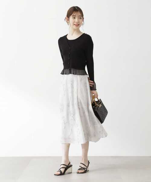 PROPORTION BODY DRESSING（プロポーションボディドレッシング）の「シアースリーブカーディガンセット（アンサンブル・レディース・ブルー/ブラック/ホワイト系その他・SMALL/MEDIUM）」の8枚目の写真