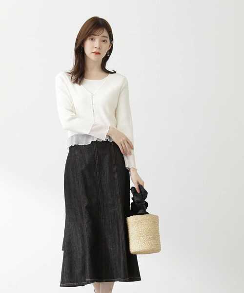 PROPORTION BODY DRESSING（プロポーションボディドレッシング）の「シアースリーブカーディガンセット（アンサンブル・レディース・ブルー/ブラック/ホワイト系その他・SMALL/MEDIUM）」の19枚目の写真