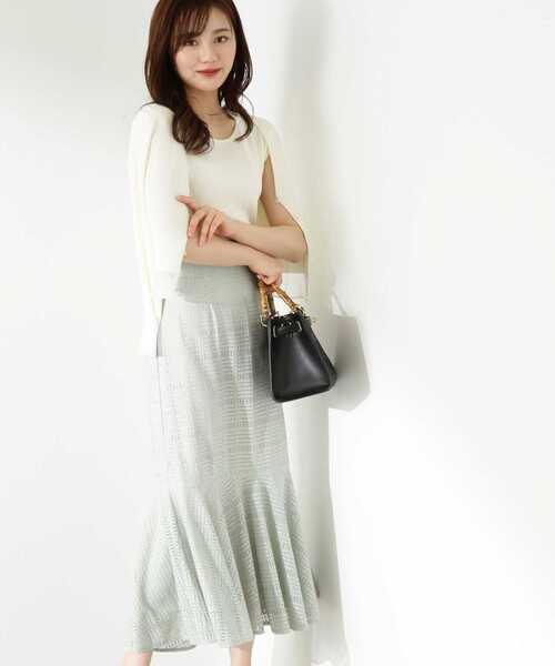 PROPORTION BODY DRESSING（プロポーションボディドレッシング）の「シアースリーブカーディガンセット（アンサンブル・レディース・ブルー/ブラック/ホワイト系その他・SMALL/MEDIUM）」の9枚目の写真