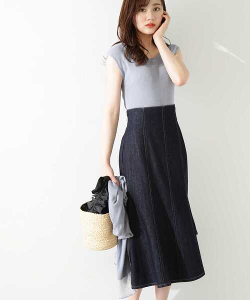 PROPORTION BODY DRESSING（プロポーションボディドレッシング）の「シアースリーブカーディガンセット（アンサンブル・レディース・ブルー/ブラック/ホワイト系その他・SMALL/MEDIUM）」の17枚目の写真