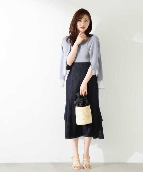 PROPORTION BODY DRESSING（プロポーションボディドレッシング）の「シアースリーブカーディガンセット（アンサンブル・レディース・ブルー/ブラック/ホワイト系その他・SMALL/MEDIUM）」の20枚目の写真