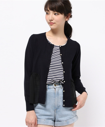 earth music&ecology | 布帛切替えクルーネックカーディガン(カーディガン/ボレロ)