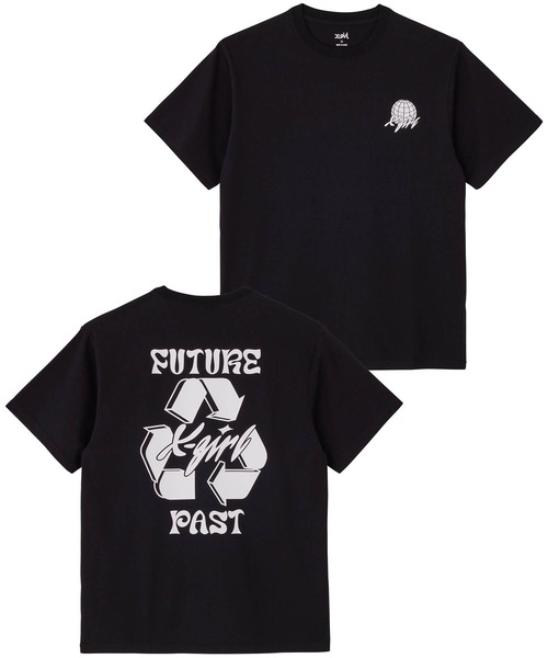 X-girl（エックスガール）の「CYCLE LOGO S/S TEE（Tシャツ/カットソー・レディース・オレンジ/ブラック/ホワイト・M/XL/S/L）」の3枚目の写真