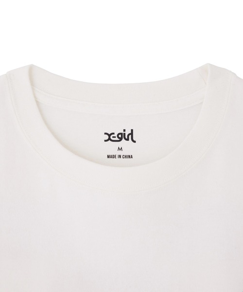 X-girl（エックスガール）の「CYCLE LOGO S/S TEE（Tシャツ/カットソー・レディース・オレンジ/ブラック/ホワイト・M/XL/S/L）」の10枚目の写真