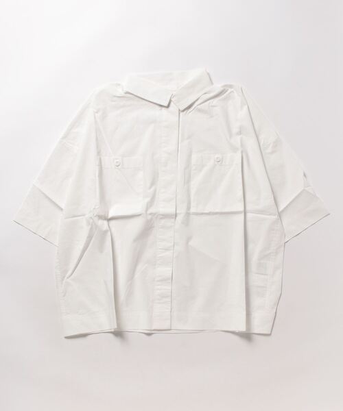 HOUSTON(ヒューストン)の「【HOUSTON】MILITARY SHIRTS JACKET(ミリタリージャケット・レディース・グリーン/ワイン/ホワイト/ベージュ・0)」の2枚目の写真