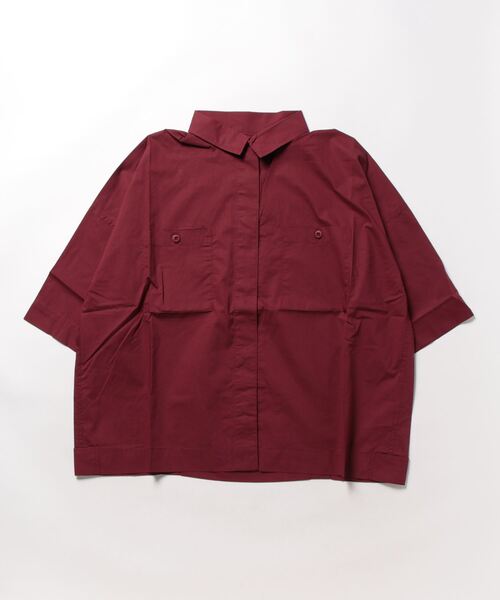 HOUSTON(ヒューストン)の「【HOUSTON】MILITARY SHIRTS JACKET(ミリタリージャケット・レディース・グリーン/ワイン/ホワイト/ベージュ・0)」の4枚目の写真