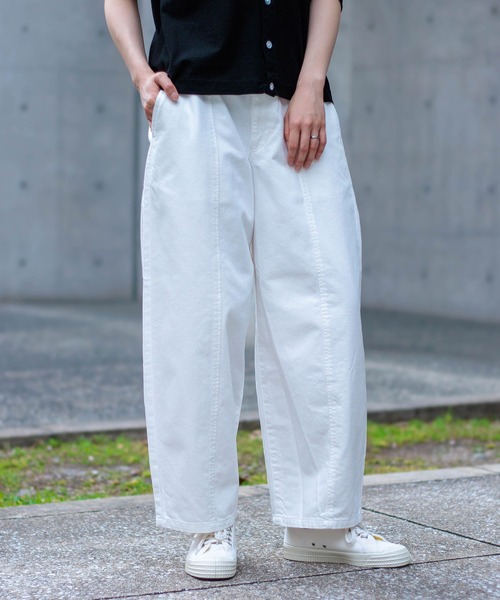 D.M.G. / ディーエムジー] フレンチドリル アーモンドパンツ