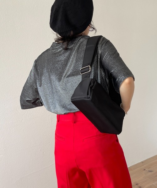 wee9s（ウィークス）の「glitter disco tee / グリッターディスコTシャツ（Tシャツ/カットソー・レディース・ブラック/ベージュ/シルバー・FREE）」の8枚目の写真