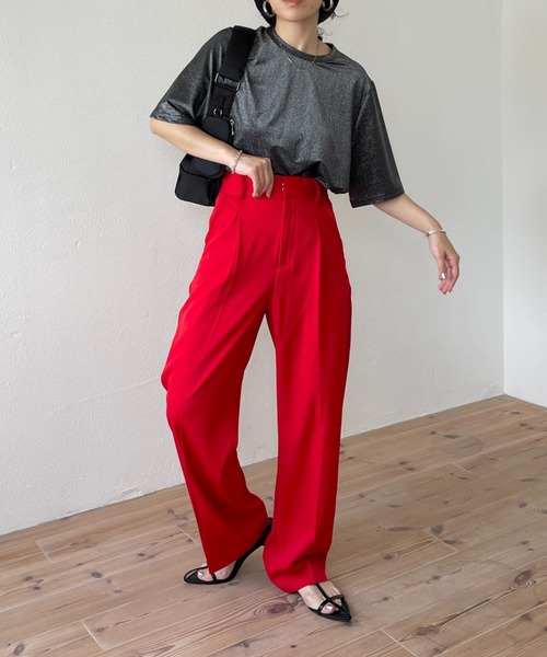 wee9s（ウィークス）の「glitter disco tee / グリッターディスコTシャツ（Tシャツ/カットソー・レディース・ブラック/ベージュ/シルバー・FREE）」の12枚目の写真