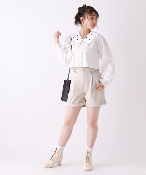 新品未使用♡ベアショートパンツ アルパカ素材 あったか テディベア セール】接触冷感 しろくま パンツ（その他パンツ）｜any Fam