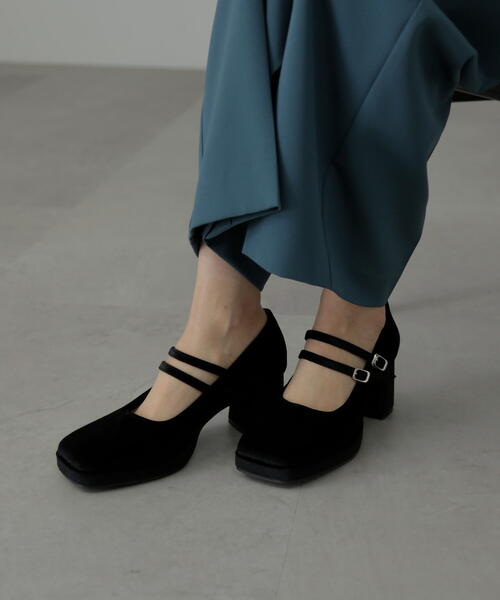 FREE'S MART（フリーズマート）の「◆ヒールメリージェーン（パンプス・レディース・ホワイト/ブラック系その他/ブラック・SMALL/MEDIUM）」の8枚目の写真