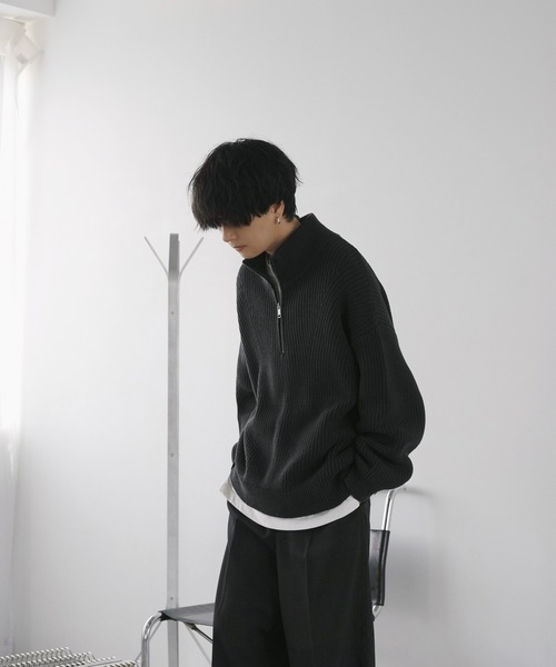 セール】HALF ZIP AZE KNIT（ニット/セーター）｜WYM LIDNM