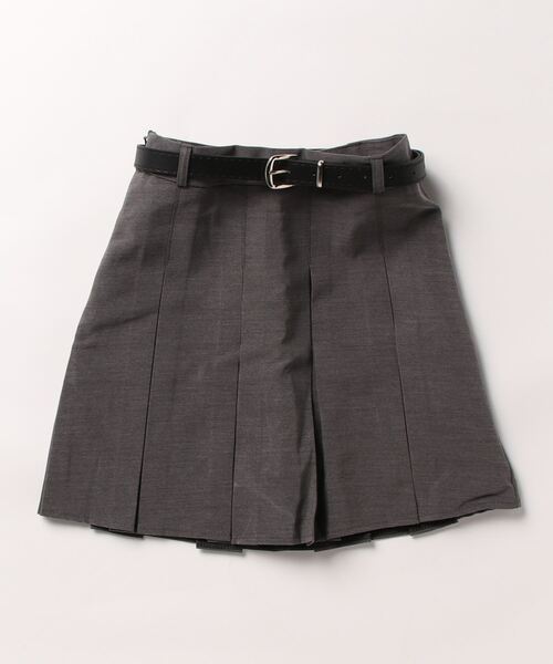 nemne store（ネンネストア）の「《Delfy》ベルト付きプリーツミニスカート（スカート・レディース・杢グレー/ブラック・MEDIUM/SMALL）」の21枚目の写真