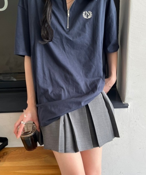 nemne store（ネンネストア）の「《Delfy》ベルト付きプリーツミニスカート（スカート・レディース・杢グレー/ブラック・MEDIUM/SMALL）」の12枚目の写真