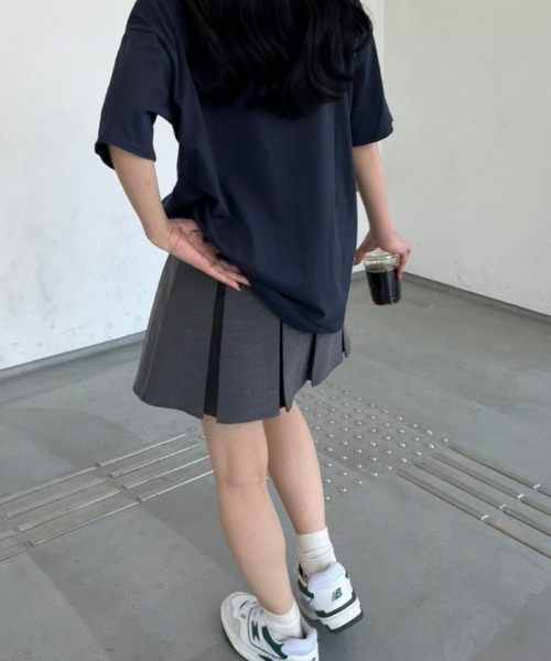 nemne store（ネンネストア）の「《Delfy》ベルト付きプリーツミニスカート（スカート・レディース・杢グレー/ブラック・MEDIUM/SMALL）」の18枚目の写真