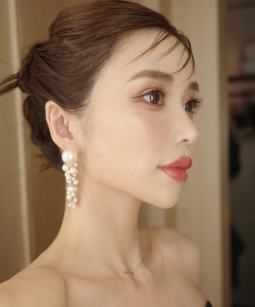 EIMY ISTOIRE（エイミーイストワール）の「ランダムパールスウィングピアス（ピアス（両耳用）・レディース・ホワイト/ピンク・FREE）」の4枚目の写真