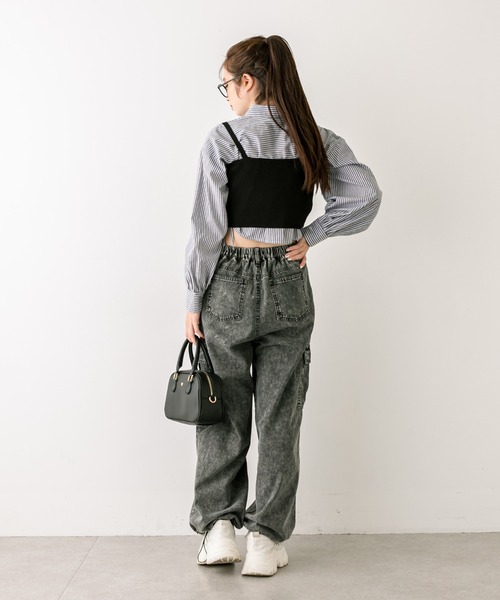 OLIVE des OLIVE（オリーブデオリーブ）の「シャツ×ビスチェセット　1032040070（シャツ/ブラウス・レディース・ネイビー/オフホワイト/サックスブルー/ピンク・FREE）」の20枚目の写真