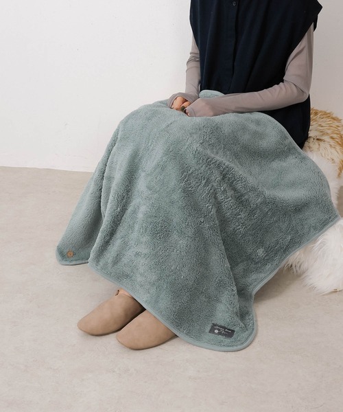 emesuelee（エメスーリー）の「4wayふわふわモフモフブランケットS（ブランケット・レディース・モスグリーン/アイボリー/モカ/ライトグレー/ブルー・フリー）」の12枚目の写真