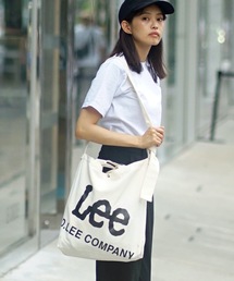 【LEE/リー】ブランドロゴ斜めプリント 2WAYバッグ ロゴプリント トートバッグ　ショルダーバッグ