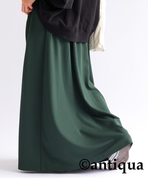 antiqua（アンティカ）の「ジョーゼット生地フレアスカート（スカート・レディース・カーキオリーブ/レッド/ダークグリーン/ブルー/アイボリー/ブラック・FREE）」の9枚目の写真