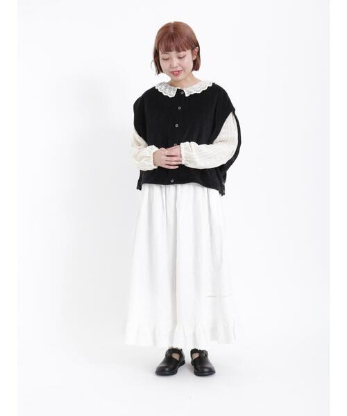 Samansa Mos2(サマンサ モスモス)の「シアー総刺繍ブラウス(シャツ/ブラウス・レディース・キナリ/ブラック/モカ・F)」の12枚目の写真