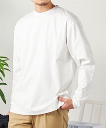 SHIPS any: スムースコットン クルーネック Tシャツ (ロンT)◆