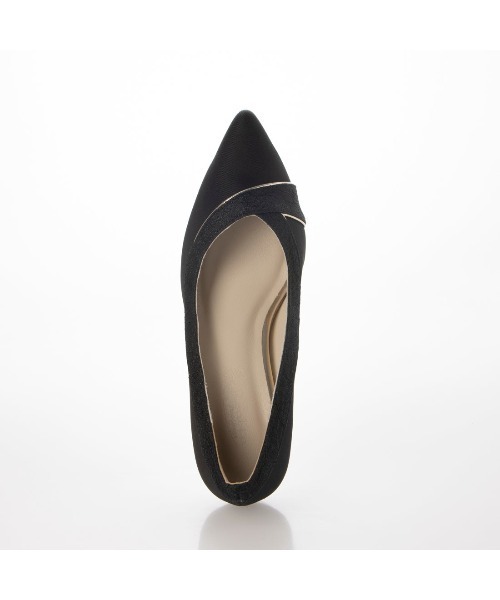 Realta（レアルタ）の「Realta(レアルタ)6.5cmヒールクロスラインアシンメトリーメッキヒールパンプス（パンプス・レディース・ブラック/ホワイト・L/LL/M/S）」の11枚目の写真