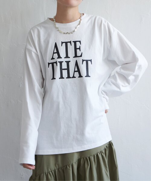 VENCEEXCHANGE（ヴァンスエクスチェンジ）の「天竺オーバーロゴロンT（Tシャツ/カットソー・レディース・オフホワイト/レッド/ブラック/ブルー/グレー・FREE）」の3枚目の写真