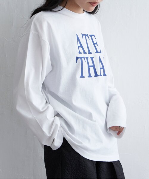 VENCEEXCHANGE（ヴァンスエクスチェンジ）の「天竺オーバーロゴロンT（Tシャツ/カットソー・レディース・オフホワイト/レッド/ブラック/ブルー/グレー・FREE）」の5枚目の写真